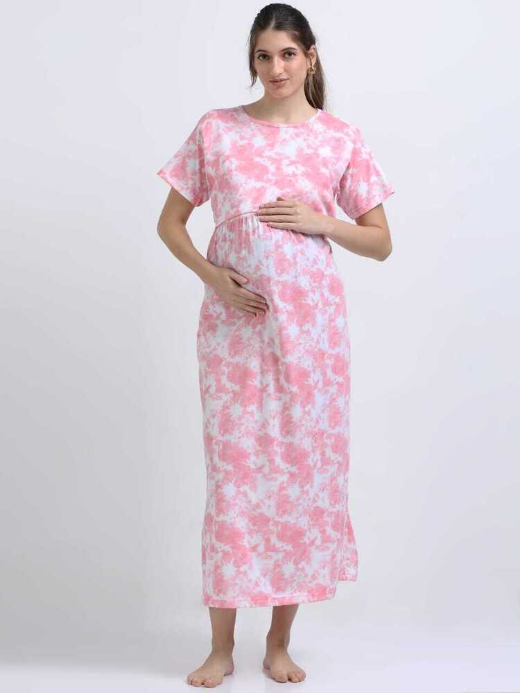 Pink D&D Printed Midi Dress