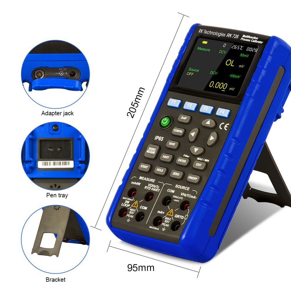 Rk-726 Multifunction Process Calibrator - Accuracy: Voltage: 0.02%