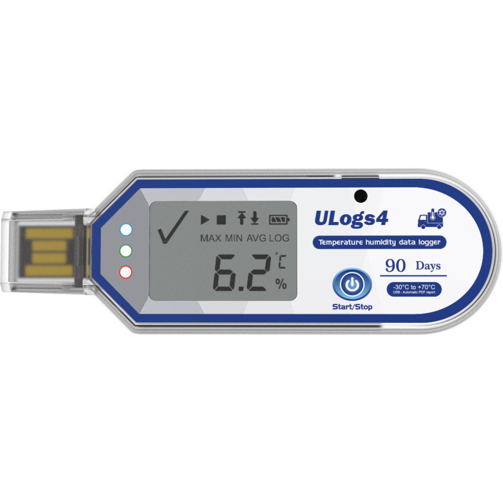 ULogs4 Temp And RH Single Time Data Logger With LCD