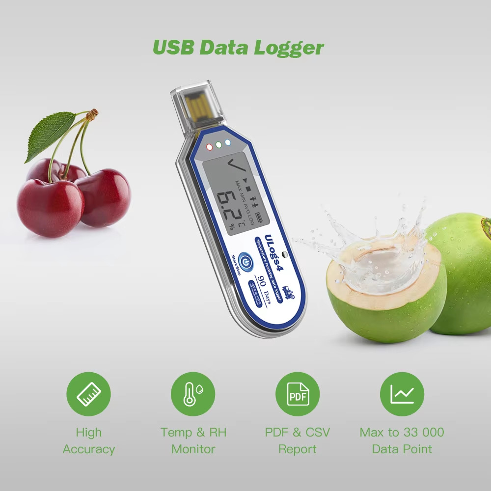Ulogs4 Temp And Rh Single Time Data Logger With Lcd