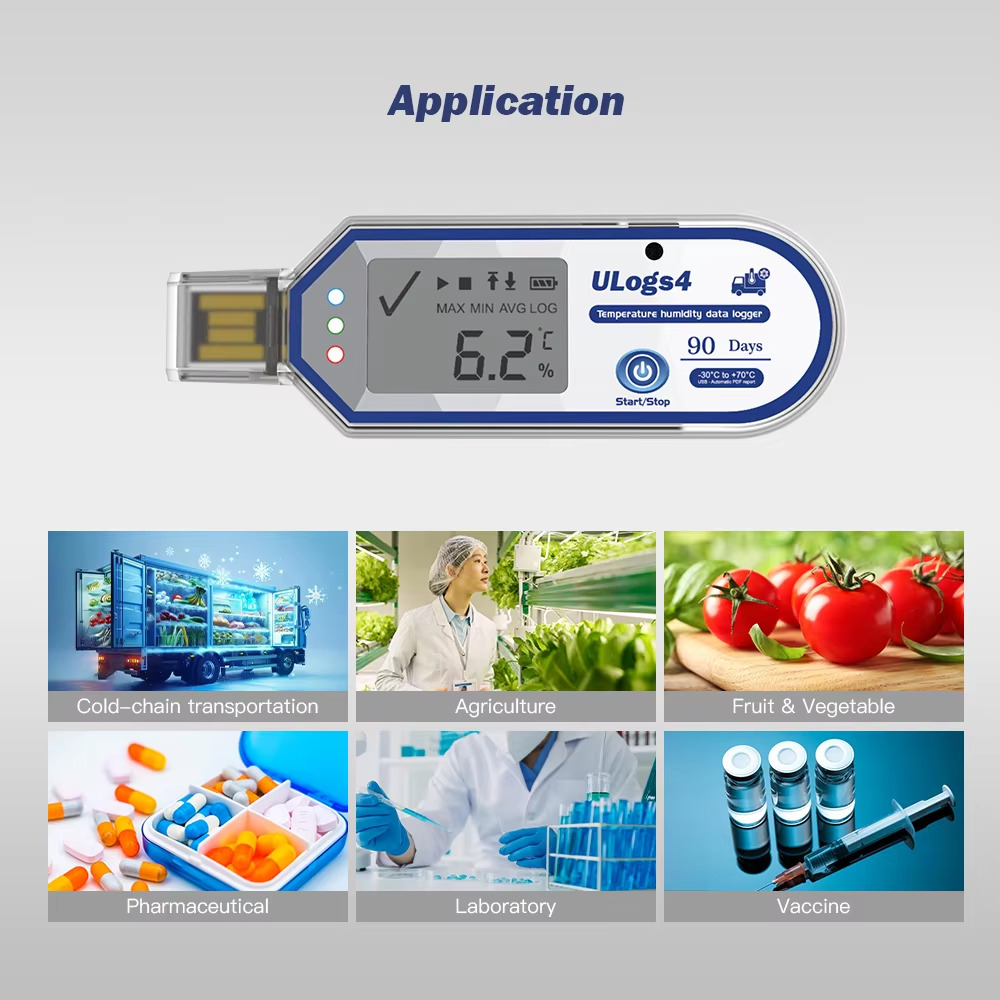 Ulogs4 Temp And Rh Single Time Data Logger With Lcd
