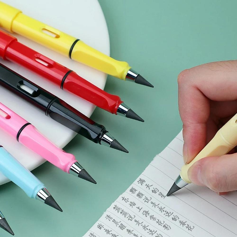 2-in-1 Everlasting Magic Pencil with Replaceable Eraser (1 Pc / Mix Color)