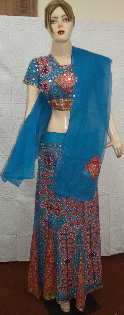 Cotton mirror work Lahengas