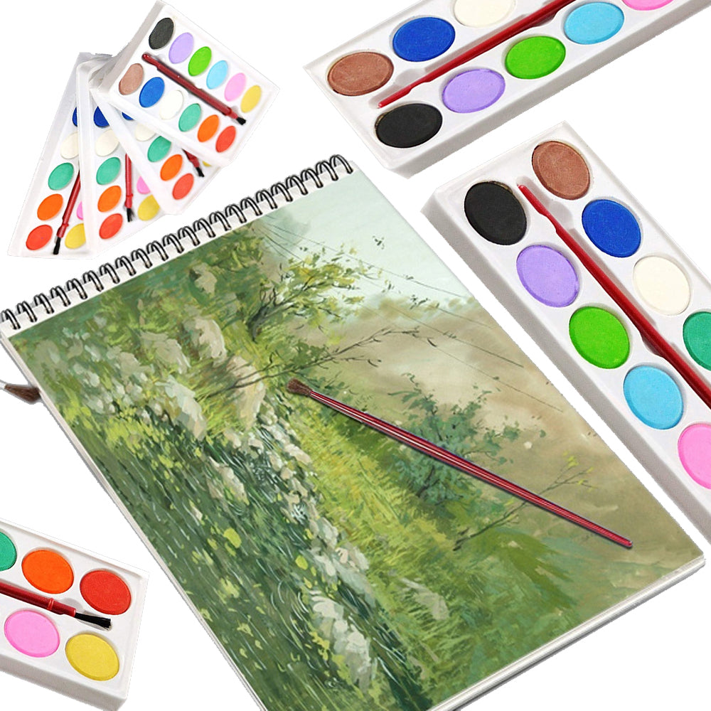 Painting Water Color Kit - 12 Shades And Paint Brush (13 Pcs) - Application: As Per Product Requirement