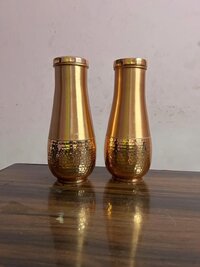 Half Hammered Pure Copper Bedside Flask / Water Bottle (Jointless)