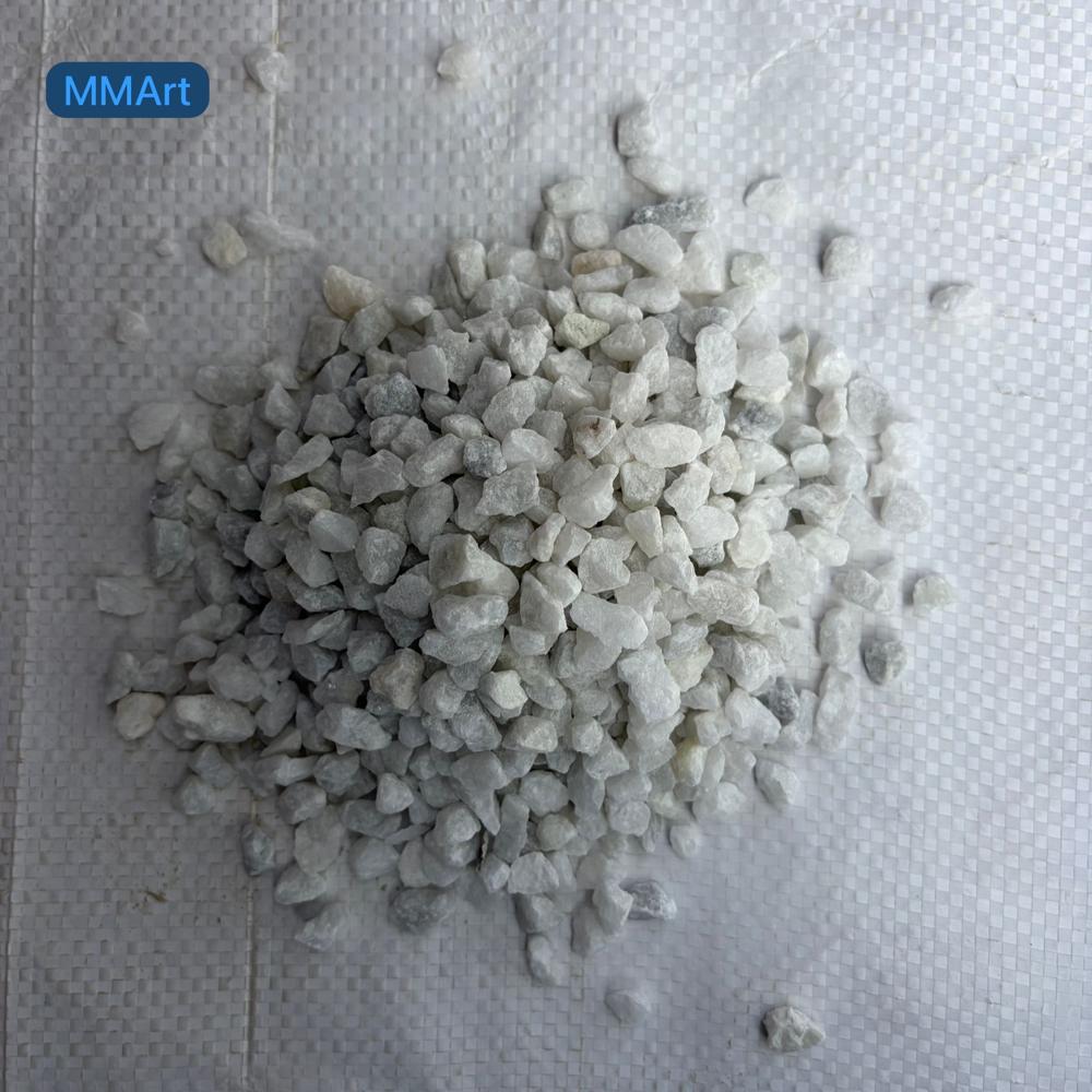 White Marble Chips for Terrazzo and Garden Landscaping in Bulk