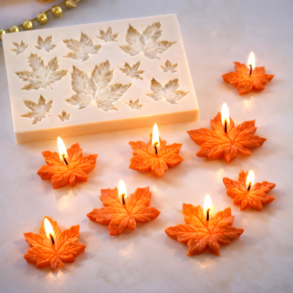 Maple Leaf Shape Silicone Candle Mould