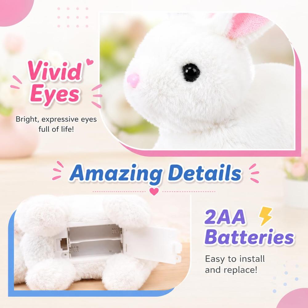 Interactive Plush Walking And Hopping Bunny Rabbit