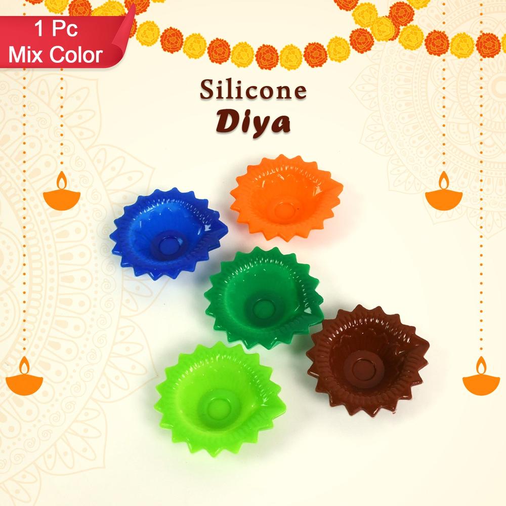 Silicone Diya Diwali Attractive Design Colourful Diya Combo, (Mix Design /1 Pc) - Application: As Per Product Requirement
