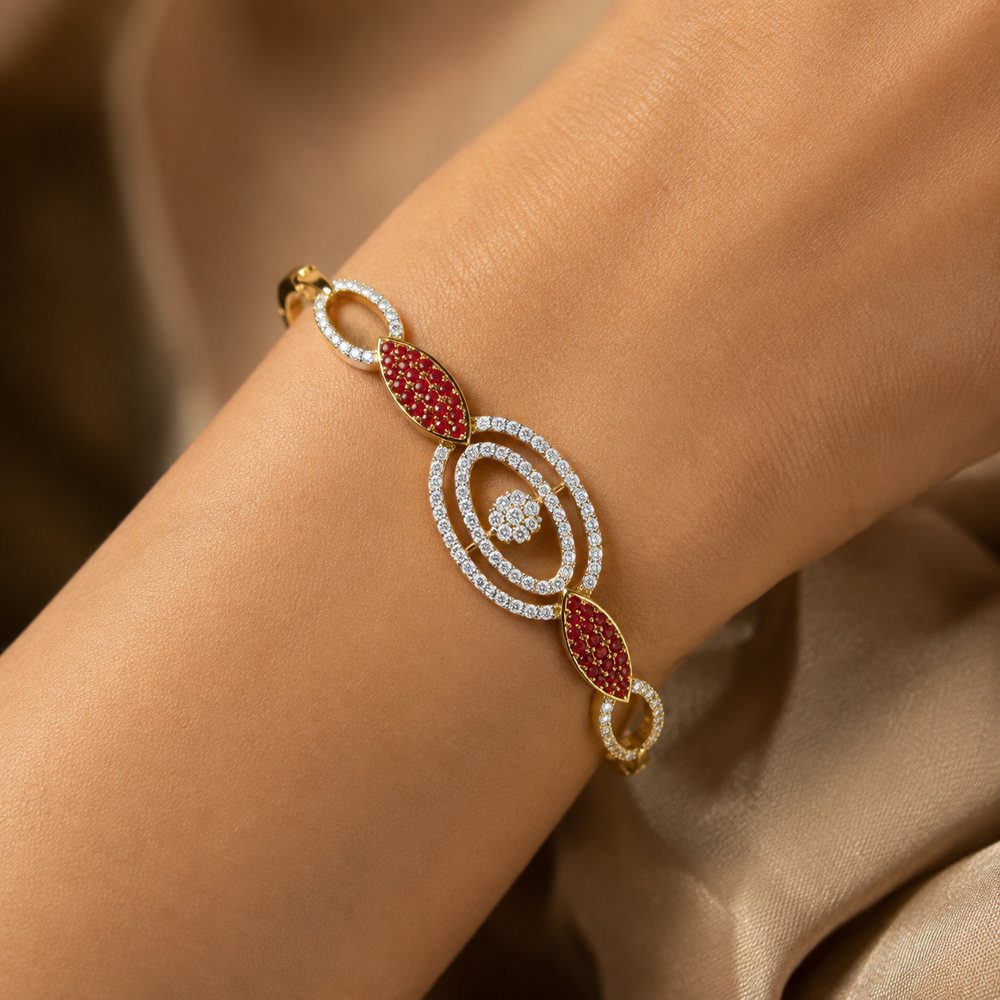925 Silver CZ Bracelet PBG-022-Y1