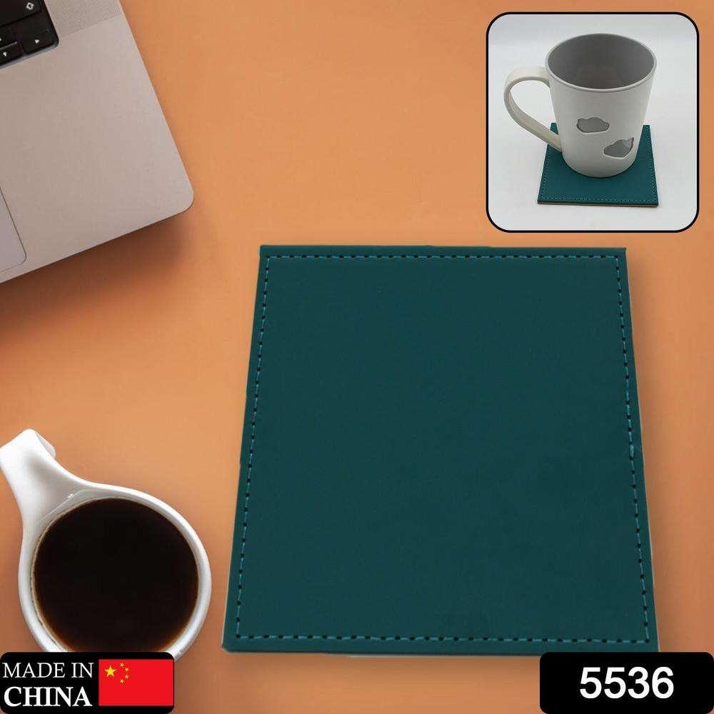 Square Leather Tea Coaster Durable Dining Table Accessory (1 Pc) - Application: As Per Product Requirement