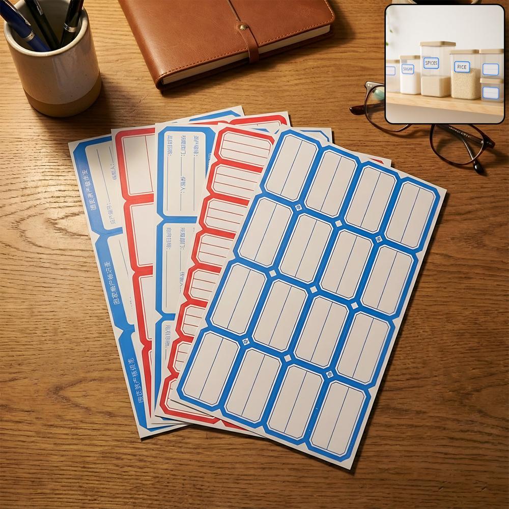 Multipurpose Writable Label Stickers (5 Sheets Set) - Application: As Per Product Requirement
