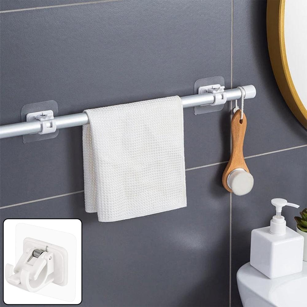 Multipurpose No-Drill Wall Mounted Adhesive Towel Rod Holder (1 Pc) - Application: As Per Product Requirement