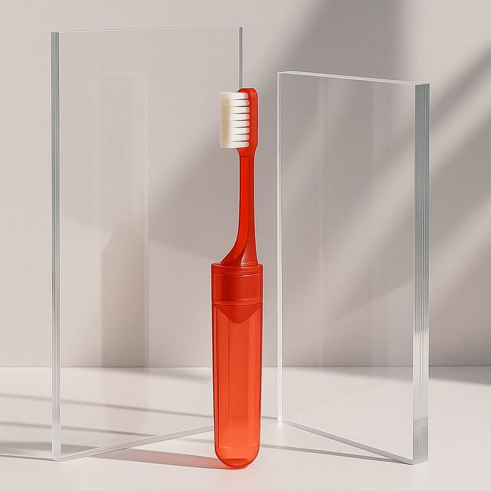 Portable Folding Toothbrush With Built-In Travel Case (1 Pc) - Application: As Per Product Requirement