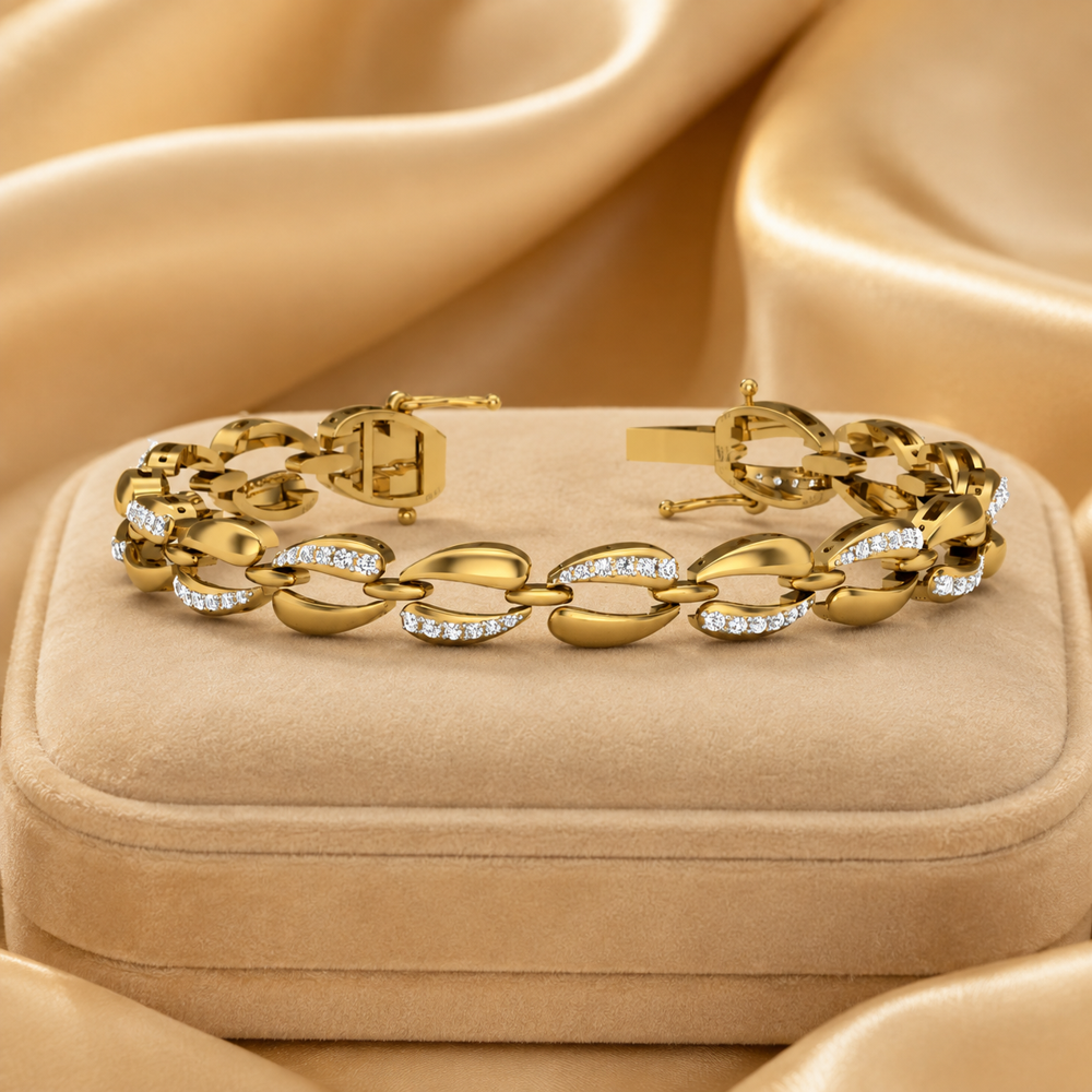 925 Silver CZ Bracelet PBG-046-Y1