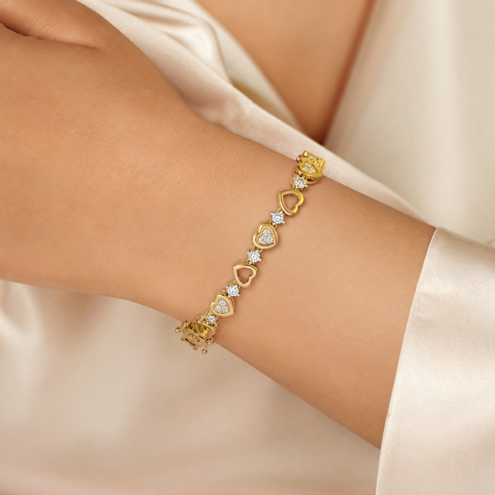 925 Silver CZ Bracelet PBG-048-Y1