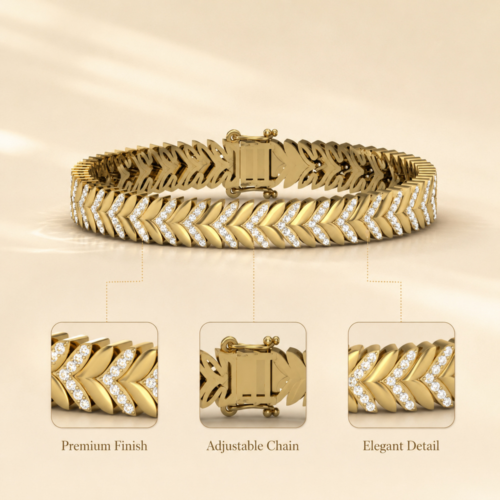 925 Silver CZ Bracelet PBG-050-Y1