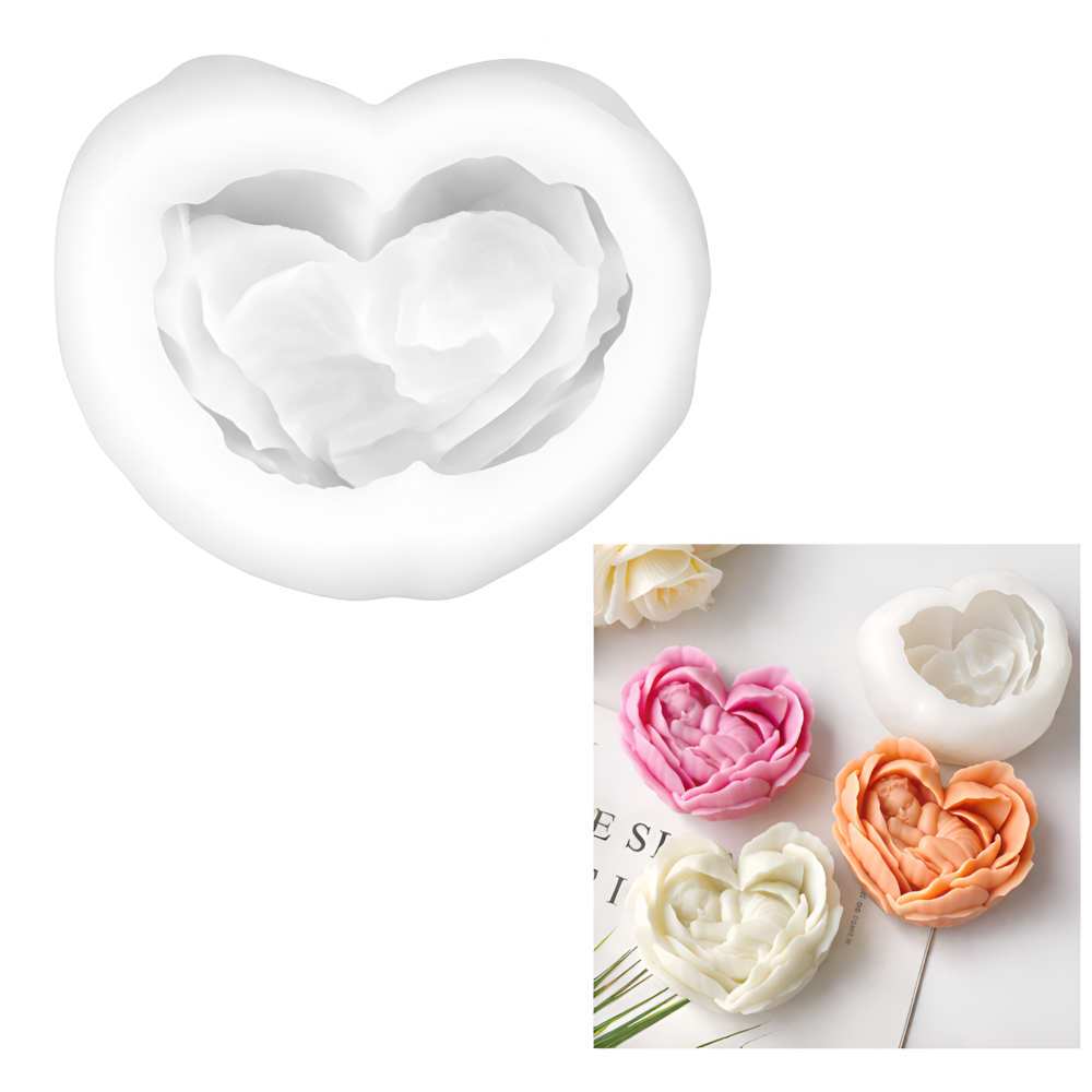 Heart Silicone Candle Mould