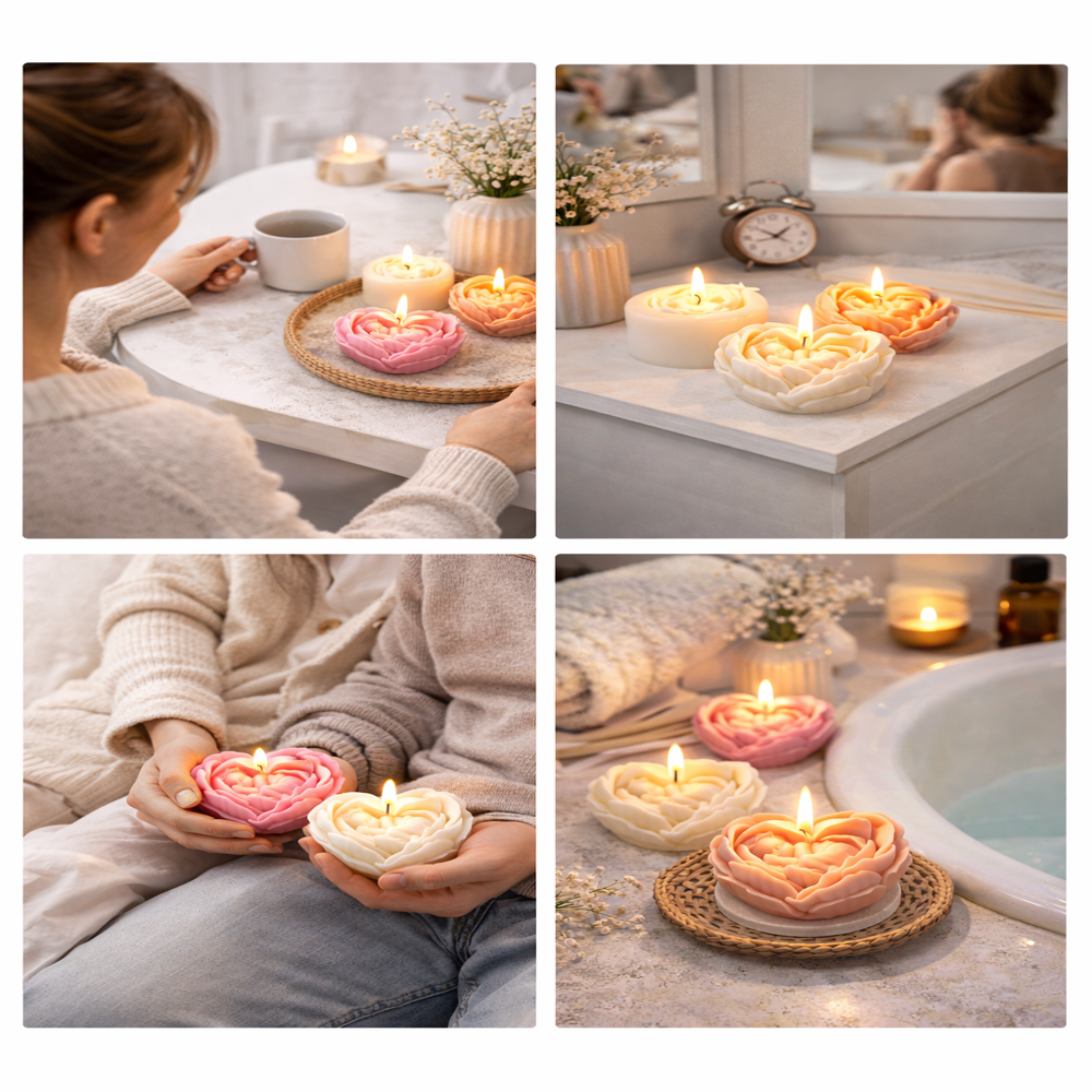 Heart Silicone Candle Mould