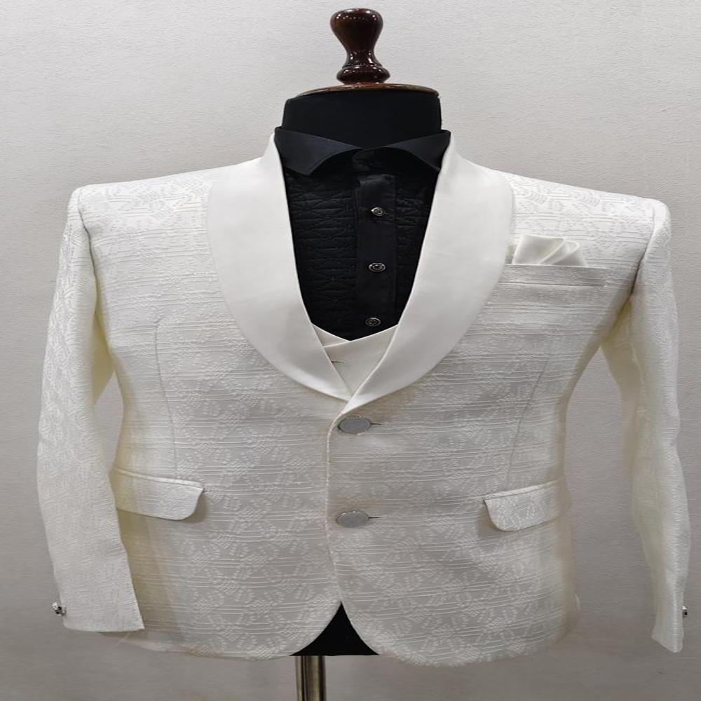 Mens Jacquard Tuxedo Suit With Shawl Lapel - Color: Multicolor