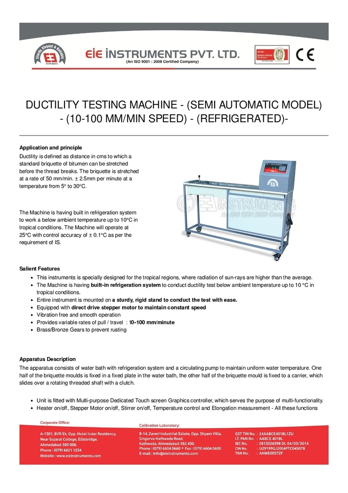 Ductility Testing Machine