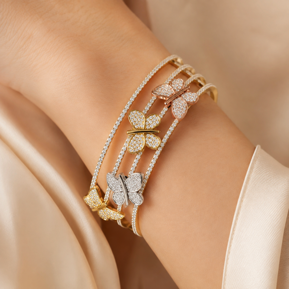925 Silver CZ Bracelet PBG-064-Y1