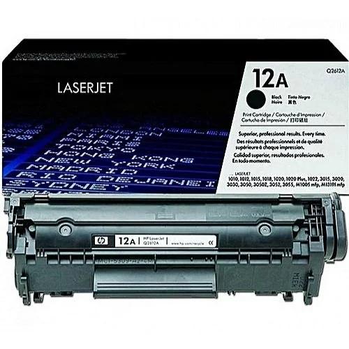 Black HP Q2612a Toner Cartridge for Laser Printer