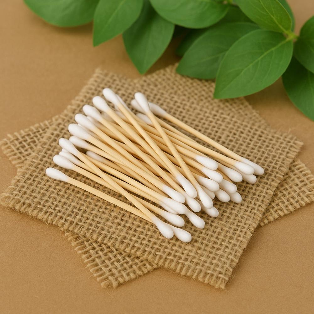 Eco-Friendly Wooden Cotton Ear Buds (1 Pkt / 100 Pcs Approx) - Application: As Per Product Requirement