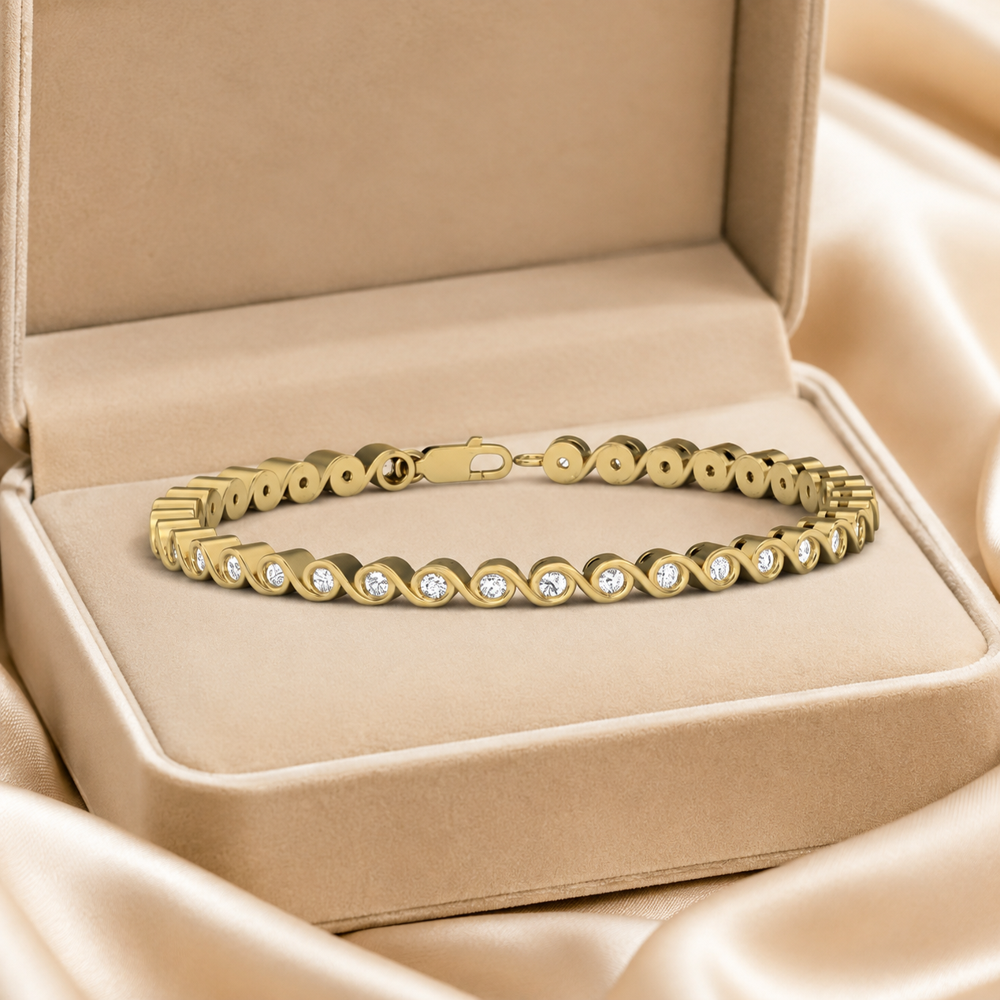 925 Silver CZ Bracelet PBG-076-Y1
