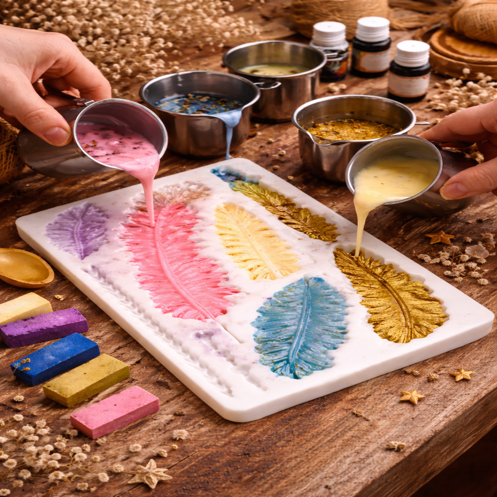 Leaves Silicone Candle Mould