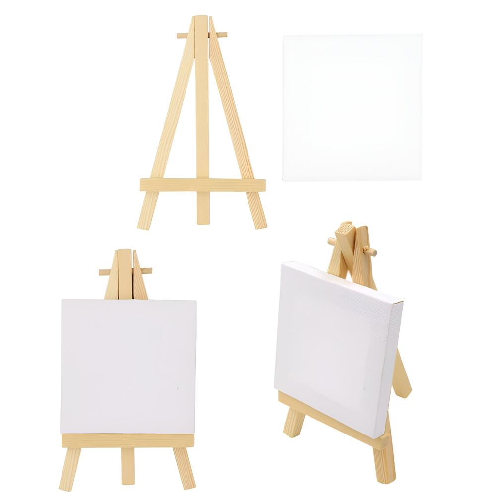 Wooden Easel With Canvas