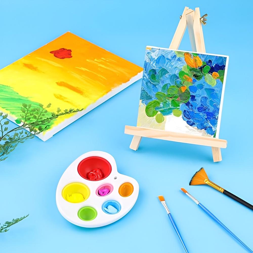 Wooden Easel With Canvas