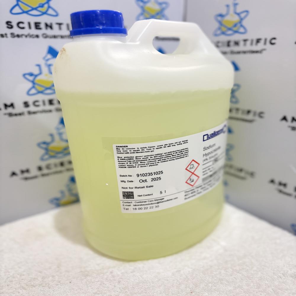 Sodium Hypochlorite Solution 5Ltr Qualigens