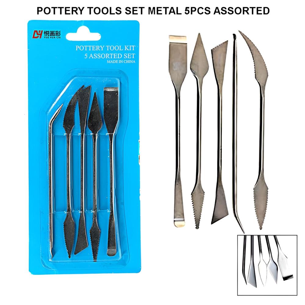 Pottery Tool Set Metal 5pcs