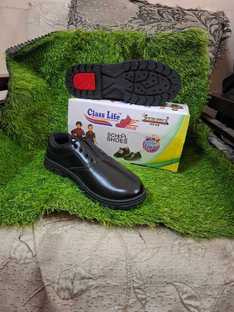 Class Life Boys Black Lace-up Deluxe Derby School Shoes