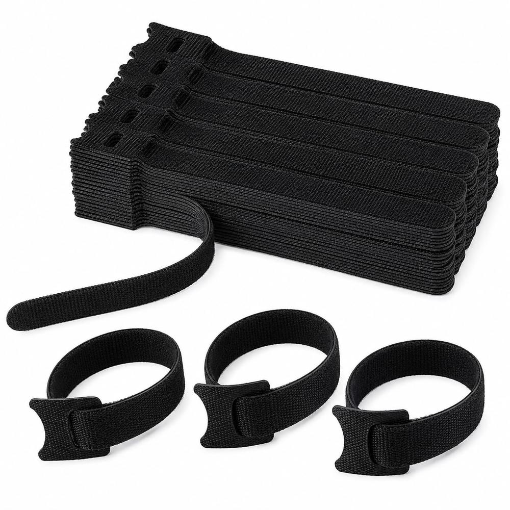 10PCS HOOK LOOP CABLE TIE