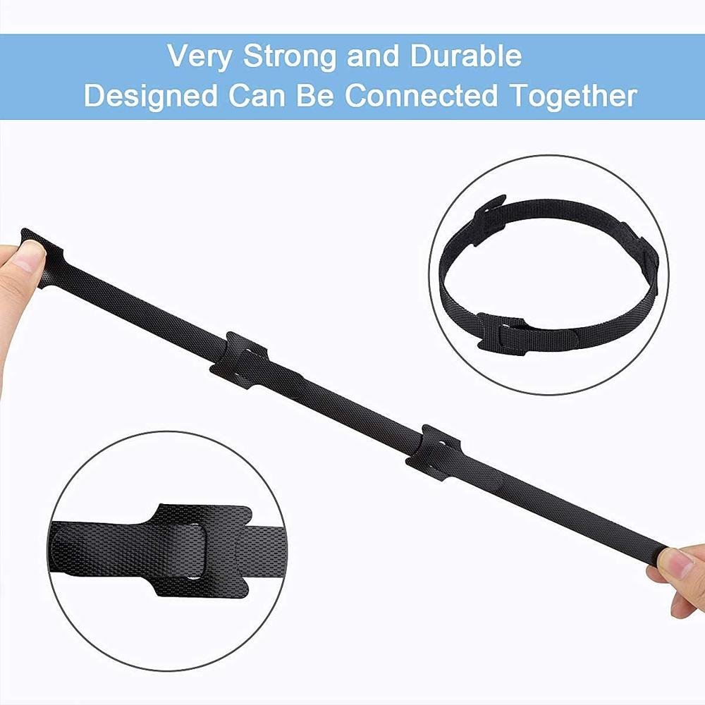 10PCS HOOK LOOP CABLE TIE