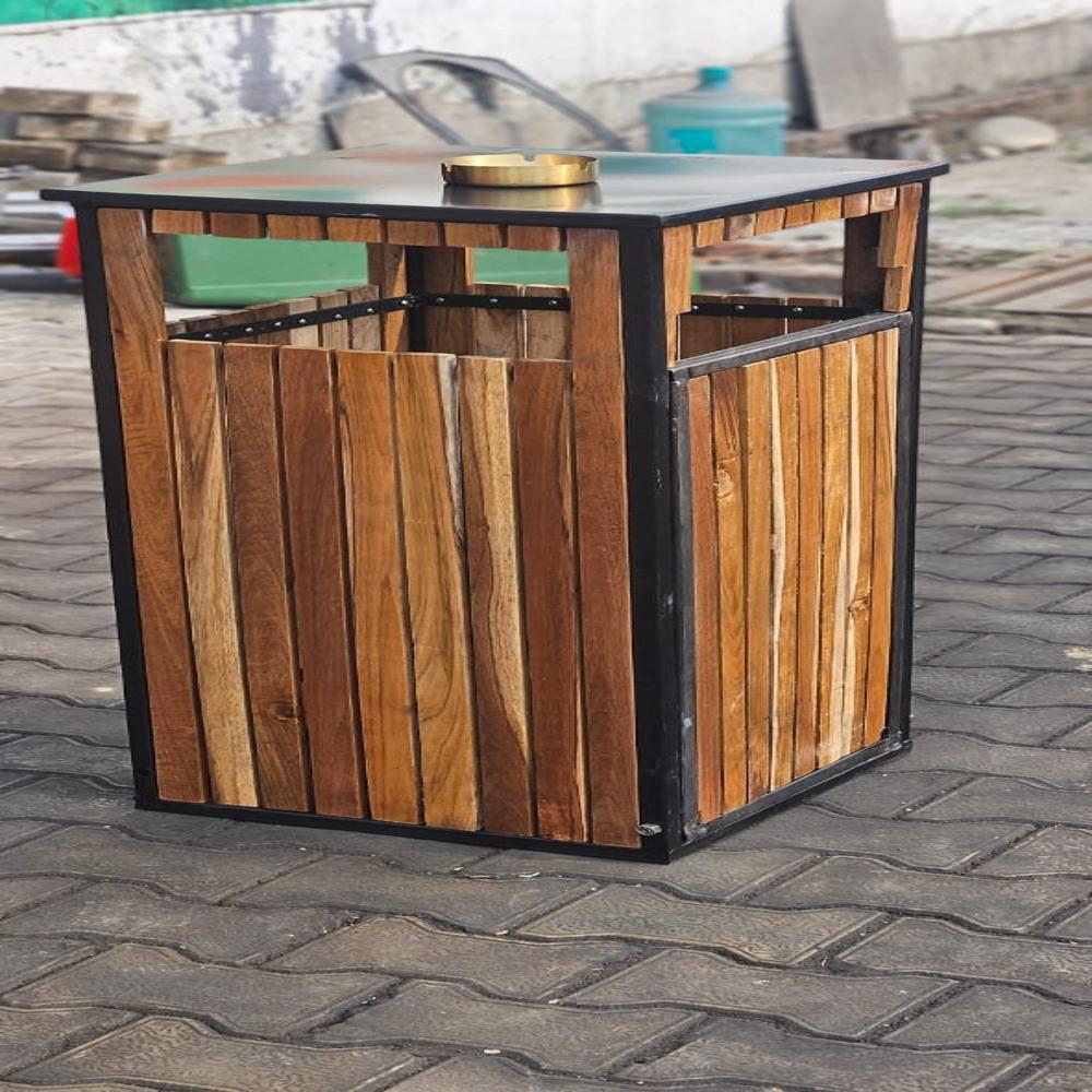 Outdoor Dustbin Wooden 60L