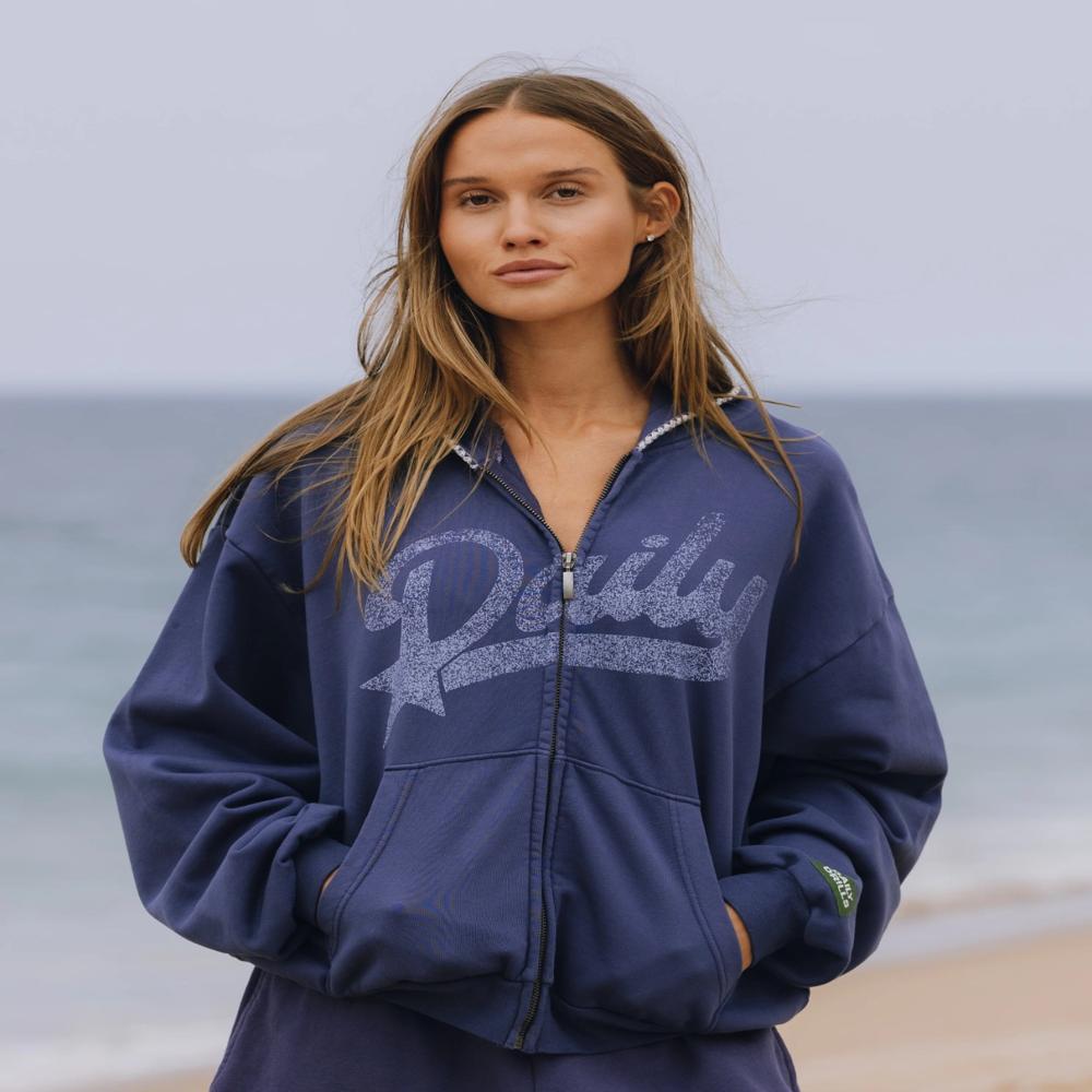 W13712 | DAILY DRILLS Ladies Hooded Full Zipper Sweatshirts