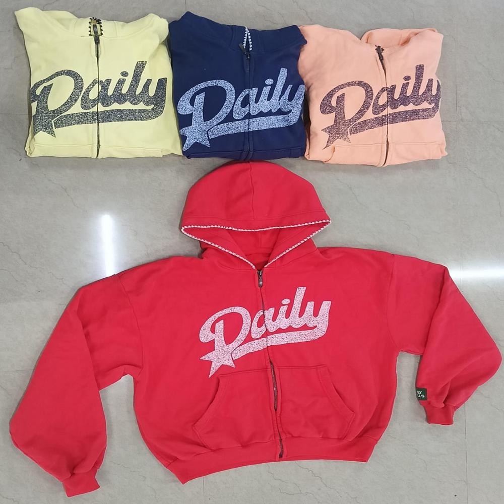 W13712 | DAILY DRILLS Ladies Hooded Full Zipper Sweatshirts