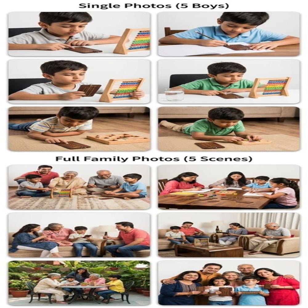 Wooden Multiplication Table Learning Flash Card