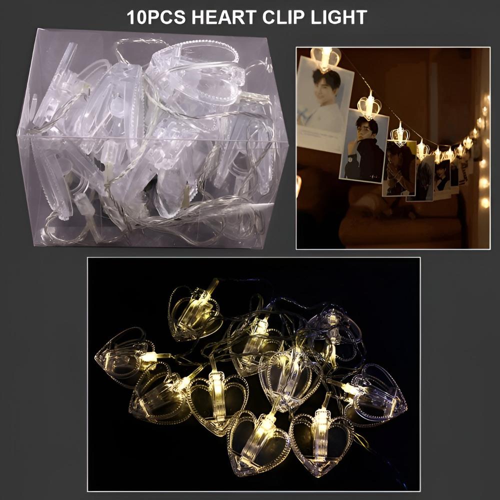Heart Clip Light 10Pcs