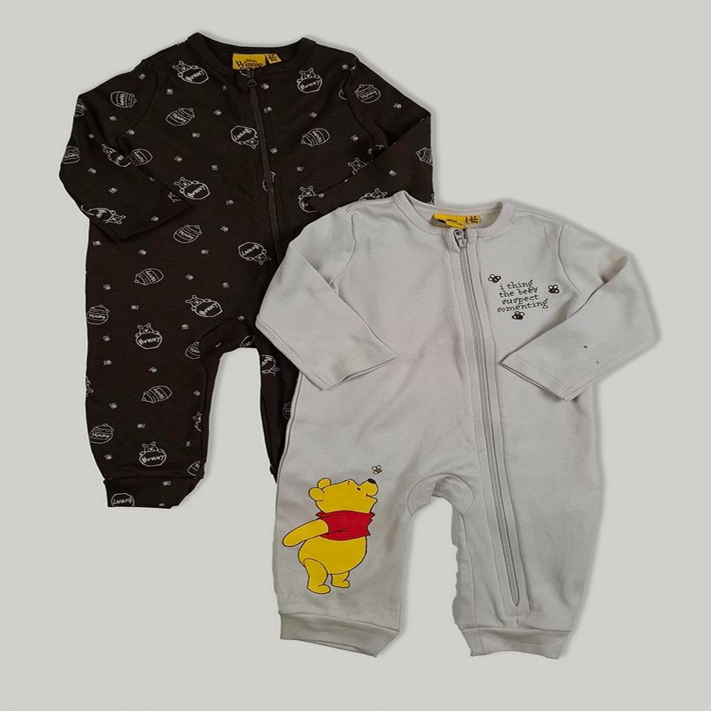 A31362 | DiSNEY | Winnie The Pooh Baby Full Zipper Playsuits