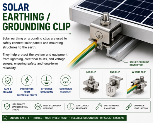 Solar Earthing Grounding Clip