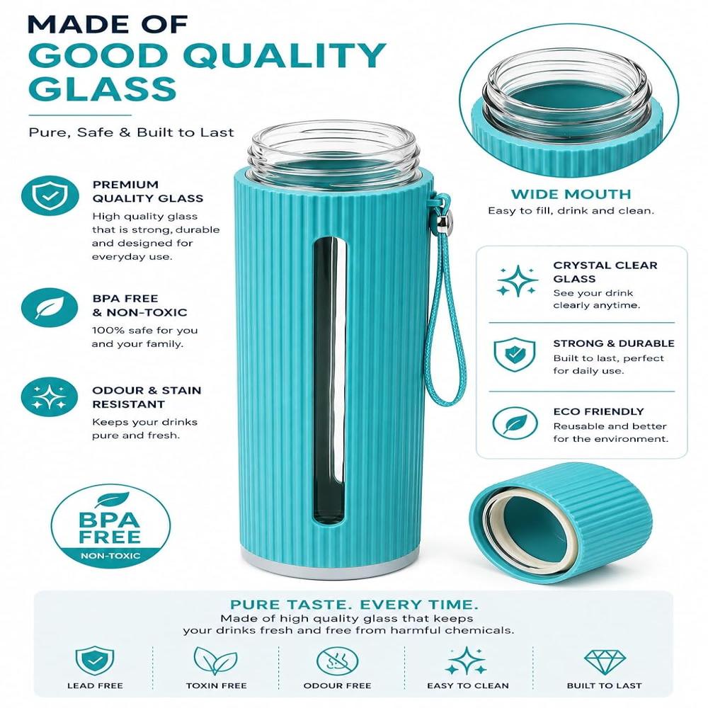 Sipper Water Bottle - Durable Bpa-free Plastic, 750ml Capacity, Stylish Matte Finish - Leak-proof Design, Easy Grip Handle