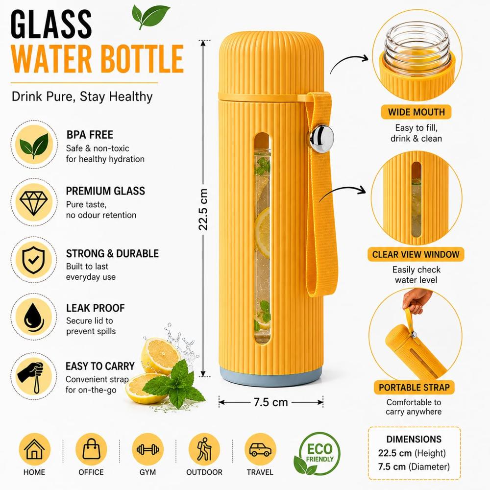 Sipper Water Bottle - Durable Bpa-free Plastic, 750ml Capacity, Stylish Matte Finish - Leak-proof Design, Easy Grip Handle
