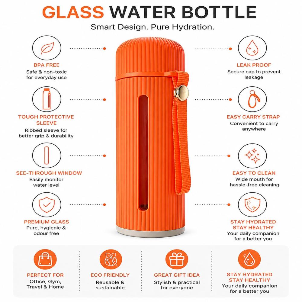 Sipper Water Bottle - Durable Bpa-free Plastic, 750ml Capacity, Stylish Matte Finish - Leak-proof Design, Easy Grip Handle