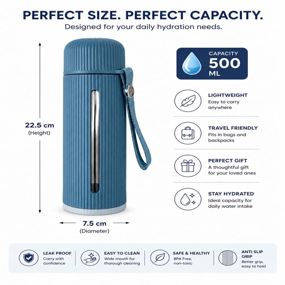 Sipper Water Bottle - Durable Bpa-free Plastic, 750ml Capacity, Stylish Matte Finish - Leak-proof Design, Easy Grip Handle