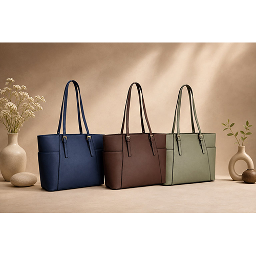 Minimalist Pu Leather Shoulder Tote Bag - Capacity: 15 Ltr