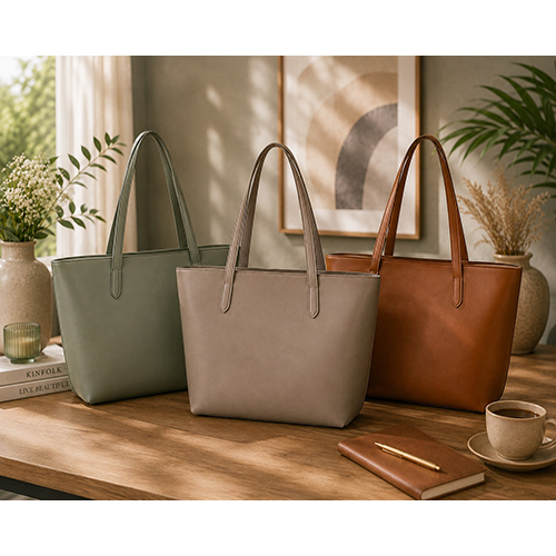 Minimalist PU Leather Shoulder Tote Bag